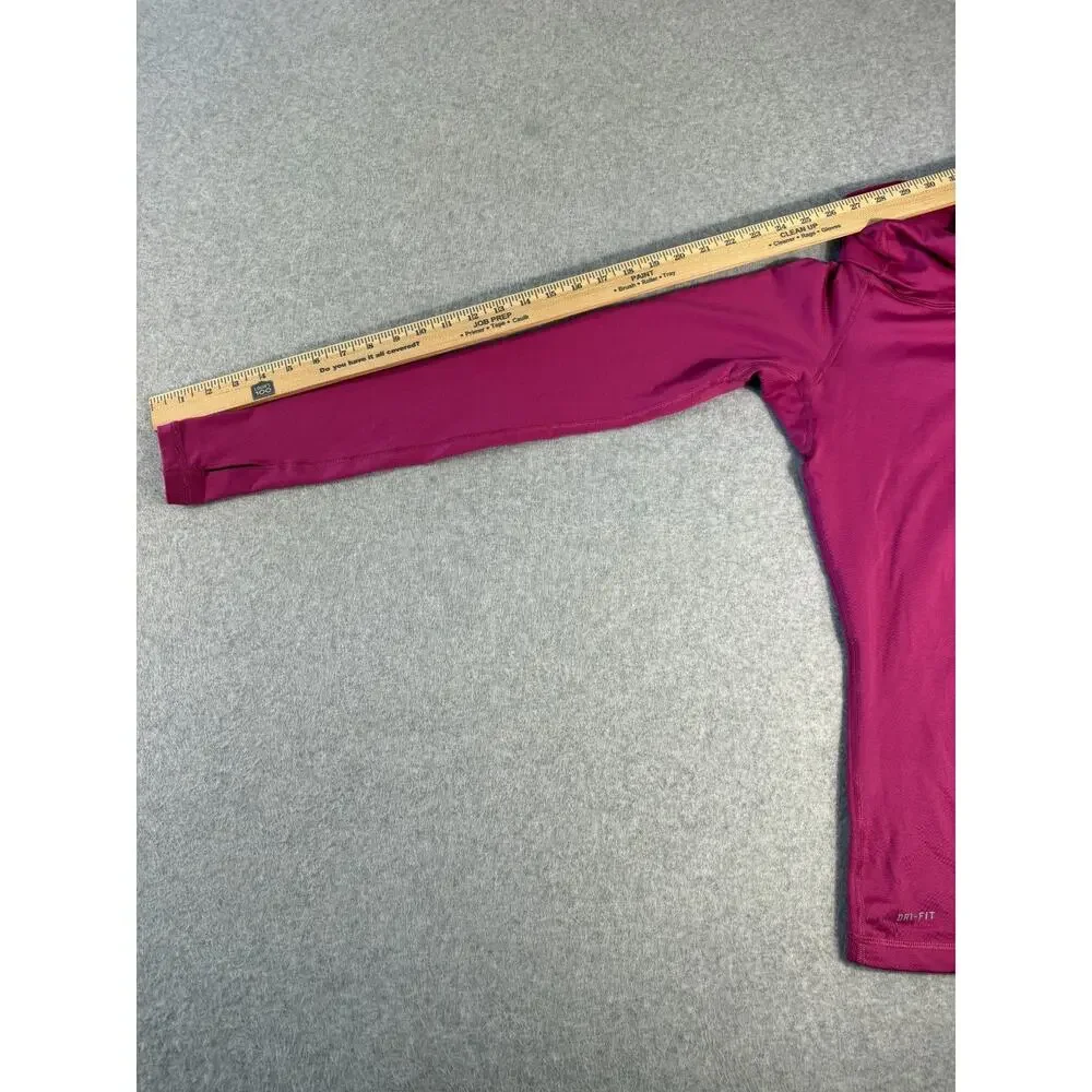 Nike Pro Women's Pink Pullover Sweater with Thumbholes, Size XS